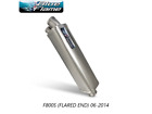 F800S EXHAUST 2006-2014 (FLARED END)-BMW-BLUEFLAME STAINLESS STEEL TRI-OVAL