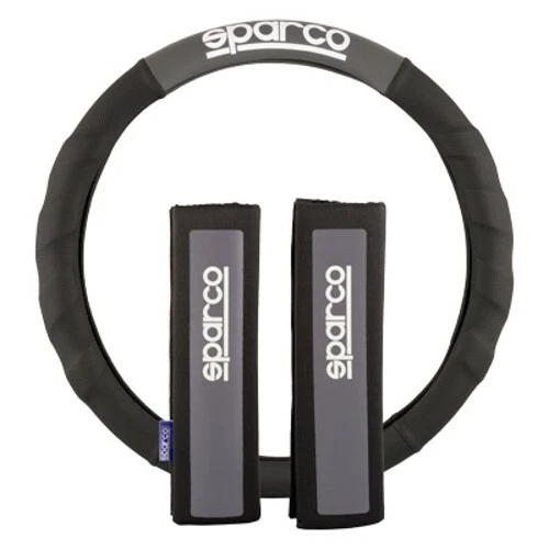 FUNDA VOLANTE+ALMOHADILLA N/GR SPARCO NEGRO/GRIS CS10 - Imagen 1 de 1