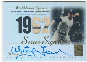 2003 Topps Tribute Whitey Ford World Series Autograph Game Worn Jersey Card - Bild 1 von 1