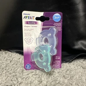Philips AVENT Soothie Bear 2 PK Pacifiers - 3 Months - Blue/Green NiP - Picture 1 of 2