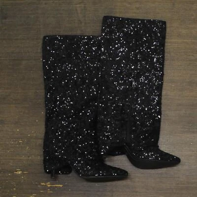 a New Day Botas Altas Abba Lentejuelas Plegables para Mujer 91636693 Negras 9.5M Foto 1 de 4