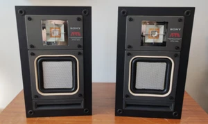 Sony APM-500 Honeycomb HiFi Stereo Speakers Rosewood See Video (1 Woofer blown) - Picture 1 of 17
