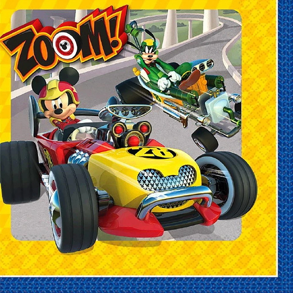 Servilletas de almuerzo Mickey Roadster Racers suministros de fiesta de cumpleaños 16 por paquete nuevas Foto 1 de 1