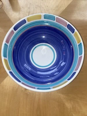 Caleca Large Ceramic Salad Bowl 13” x 5 1/2”  hand painted Italy Lidia Lidie - Image 1 of 4