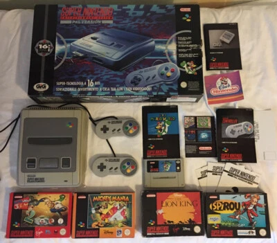 NINTENDO - Super Nintendo SNES - PAL Console Pack + 5 games. Used. - Photo 1/4