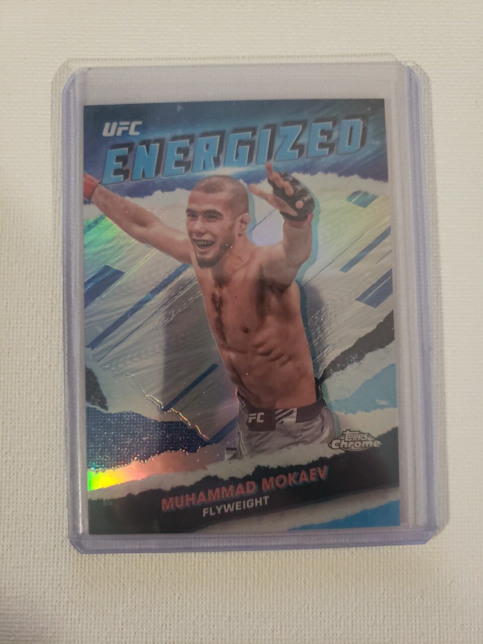 2024 Topps Chrome UFC Muhammad Mokaev Energized Refractor MMA SP