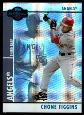 2008 Topps Co-Signers Hyper Plaid Blue 25/50 Chone Figgins  Los Angeles Angels - Image 1 of 2