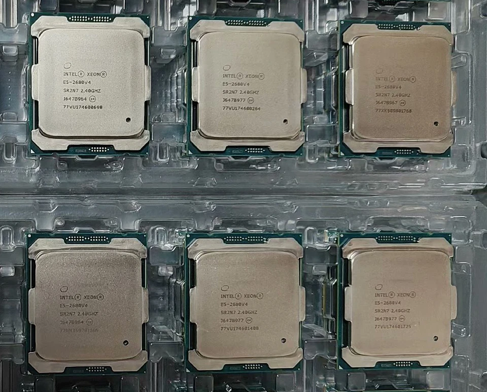 Intel Xeon E5-2680 V4 14 core 28 threads 2.40GHz 120W LGA-2011-3 CPU processor - Image 1 of 1