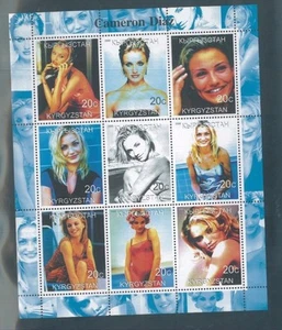 CAMERON DIAZ 2000 Souvenir Sheet VF, MNH Kyrgyzstan - E47 - Picture 1 of 1