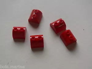 Lego 5 1/2 briques rondes rouges set 8059 10211 20013 7159 / 5 red round brick - Foto 1 di 1