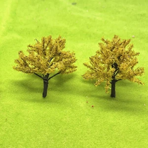 2PC HO/OO Scale Landscape Flower Trees Miniatures Greening Plants Scenery Model - Picture 1 of 8