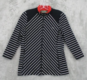 Ralph Lauren LRL Jacket Womens Small Striped Athletic Athleisure Stretch Knit - Picture 1 of 8