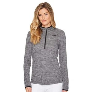 Pullover Nike Dry para mujer Golf DriFit 1/2 cremallera talla grande negro plateado AH4503-010 - Imagen 1 de 3