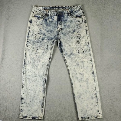 Pantalones de mezclilla rectos Jordan Craig Jeans para hombre talla 42x32 azul lavado ácido * Foto 1 de 4