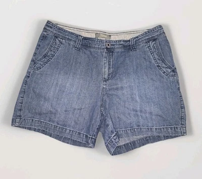 Shorts jeans Natural Reflections feminino tamanho 10 azul jeans casual cintura média - Imagem 1 de 3