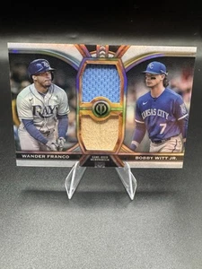 2023 Topps Tribute - Wander Franco/Bobby Witt Jr Dual Relic 038/199 - Picture 1 of 3