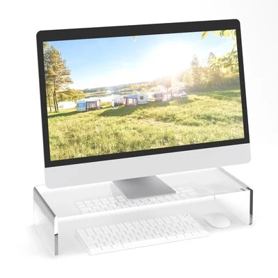 Monitorständer Bildschirmerhöhung Monitorerhöhung Schreibtischaufsatz Acryl - Bild 1 von 4