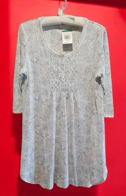 NUEVO CON ETIQUETAS MISS ELAINE ESSENTIALS 3/4 Camisón Corto Cachemira Pastel Talla Grande Foto 1 de 4