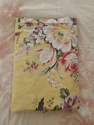 Винтажная простыня Ralph Lauren Brooke желтая полностью плоская 100% хлопок США - Изображение 1 из 4