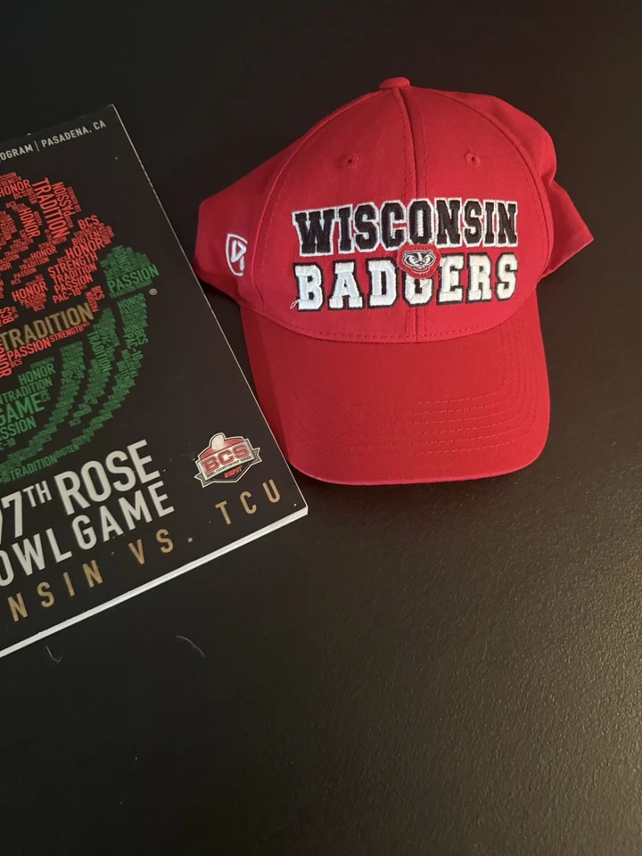 Chapéus Wisconsin Badgers com programa de lembranças - Imagem 1 de 4