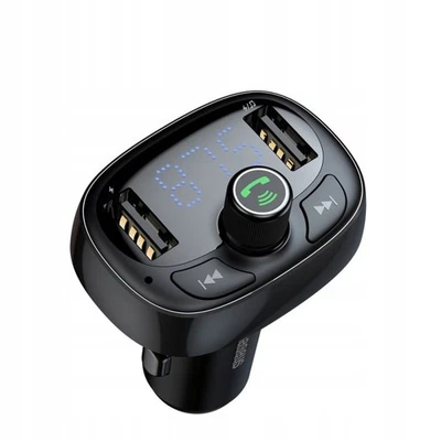 Baseus Fm Transmitter Bluetooth Ladegerät 2xusb Mp3 Freisprecheinrichtung - Bild 1 von 4