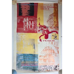 1996 Robert Rauschenberg Poster For Habitat II UN Human Settlements Clan Destiny - Picture 1 of 19