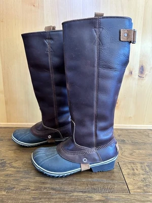 SOREL SLIMPACK TALL 8.5 MARRÓN NUEZ MOSCADA ECUESTRE Montar Lluvia Impermeable Hebilla Foto 1 de 4