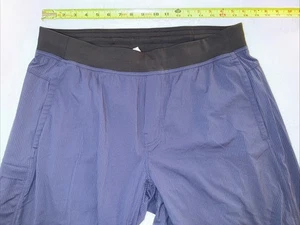 Lululemon ~ Mens Performance Gym Pants Nylon/Spandex Blend Blue Striped XXL Tall - Picture 1 of 7