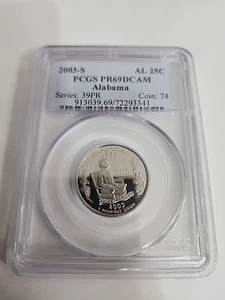 2003-S - 25 Cent - PCGS - PR69DCAM - Alabama - 250603 - Bild 1 von 4