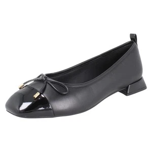 Zapatos de ballet Clarks de cuero con punta cuadrada para dama con detalle de charol: Ubree15 Poppy - Imagen 1 de 10