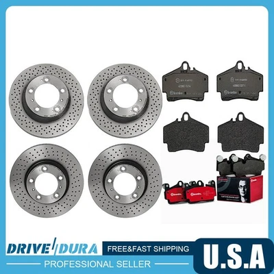 Brembo Rear Disc Brake Rotors Ceramic Brake Pads for 2015 Mercedes-Benz GL350 - Image 1 of 4