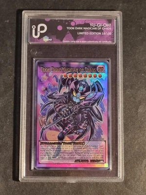 YUGIOH! - MAGO NERO DEL CHAOS TOON - GRAAD - NO PSA BGS - 18 OF 100 - CUSTOM - Immagine 1 di 3