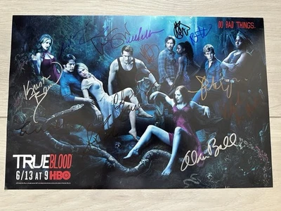 Настоящая кровь HBO с автографом подписанный рекламный фото плакат! - Изображение 1 из 4