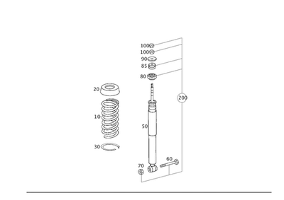 Muelle trasero original Mercedes-Benz 210-324-36-04 Foto 1 de 2