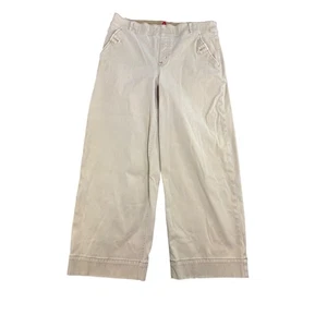 Spanx Wide Leg Cropped Pants Tan Khaki Women's Size L/G - Picture 1 of 8