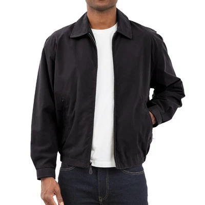 Chaqueta de golf para hombre castaño rojizo con cremallera frontal (tallas regulares y grandes-altas), negra, pequeña Foto 1 de 4