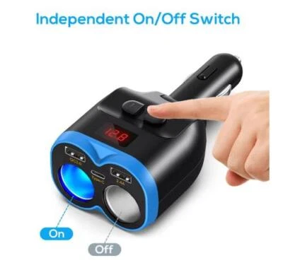 Für 12V Zigarettenanzünder Doppelsteckdose Adapter 2 Fach Verteiler Kfz Auto DE - Bild 1 von 4