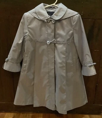 Abrigo de vestir a medida largo completo azul periwinkle talla 4T Rothschild para niñas Foto 1 de 4