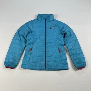 Patagonia Jacket Girls  Nano Down Puffer Coat Hiking Full Zipper Girls Size:L 12 - Picture 1 of 19