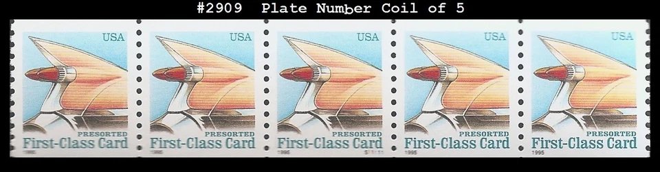 USA4 #2909 MNH PNC5 Pl #S11111 Auto Tail Fin (SV) - Image 1 of 1