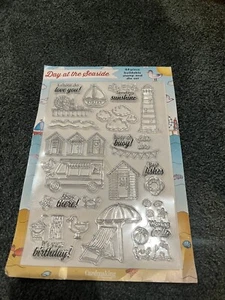 Clear Photopolymer Stamp set, "A Day at the Seaside", Great Images! - Imagen 1 de 1