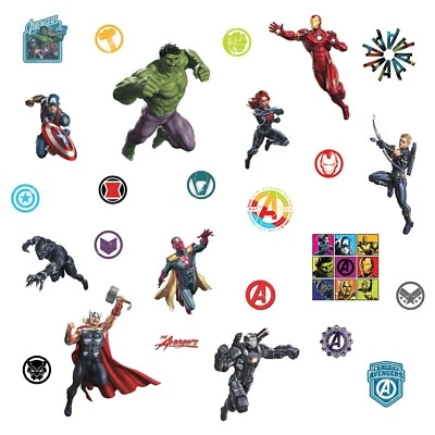 ROOMMATES Marvel Classic Avengers Peel & Stick Wall Decals RMK4289SCS Kids Room Stickers