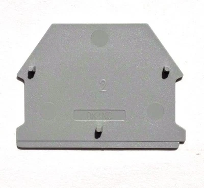 DIN Rail Terminal Block End Covers 50 Qty Dinkle DK4NC-S13110 Grey Gray Color - Image 1 of 3