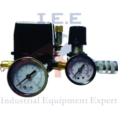 Kit regulador colector interruptor control presión compresor de aire estilo EE. UU. Foto 1 de 2