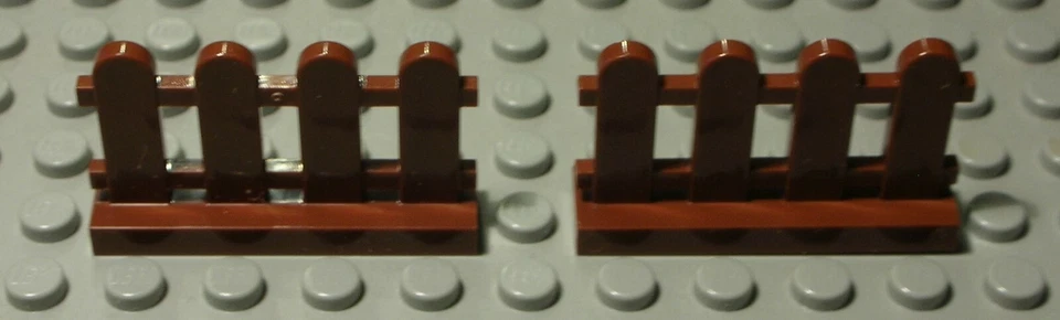 Lego Fence 1X4X2 New Brown 2 Pieces - Image 1 of 1