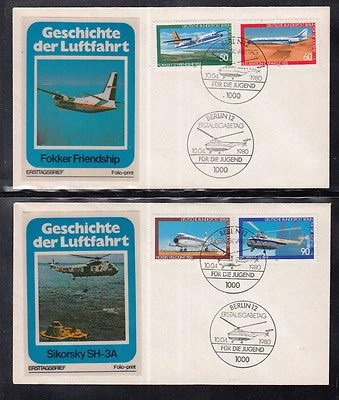 A 111 ) Germany Berlin 4x beautiful FDC 1978 and 1980 - Aircraft / Aviation - Image 1 of 2