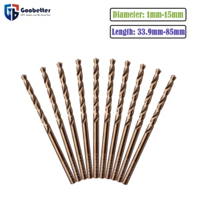 HSS Bohrer Spiralbohrer Edelstahlbohrer Metallbohrer ⌀1-15mm HSS/Co5 Cobalt - Bild 1 von 4