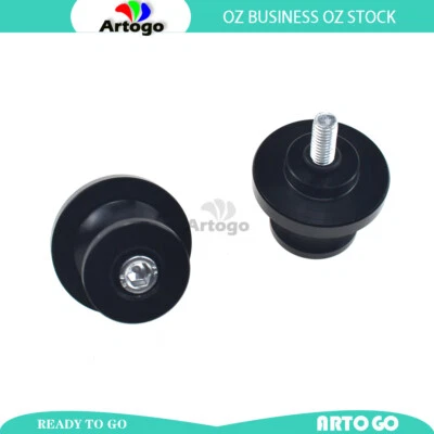 Carretes deslizantes basculantes negros M10 de 10 mm para Kawasaki ZZR1200 2002 2003 2004 2005 Foto 1 de 4