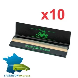 10 Carnet de Feuille à Rouler Slim Longue Non Blanchi JEFFRIZ ocb Rolling Paper