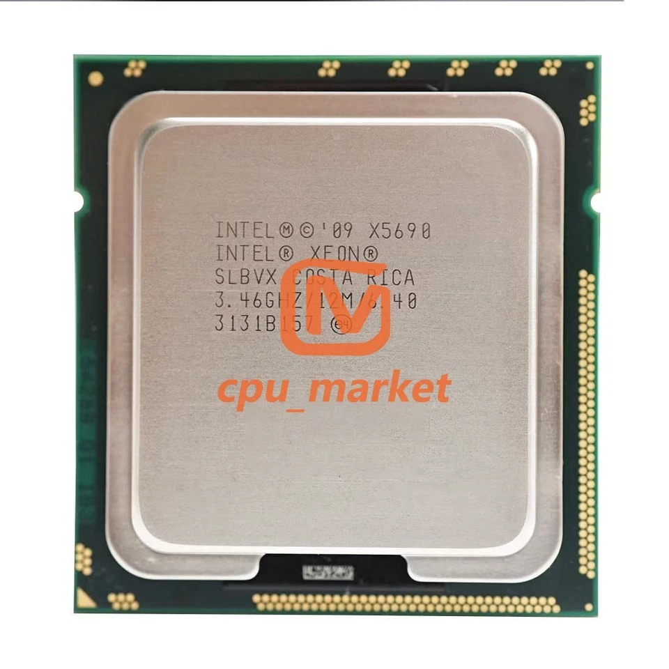 Intel Xeon X5690 SLBVX 3.46 GHz 6 Cores 12MB 130W LGA 1366 CPU Processor - Image 1 of 1